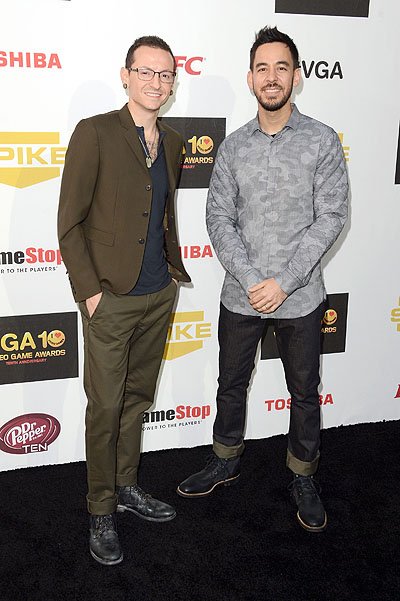 Честер Беннингтон и Майк Шинода (Linkin Park) на церемонии Video Game Awards от Spike TV