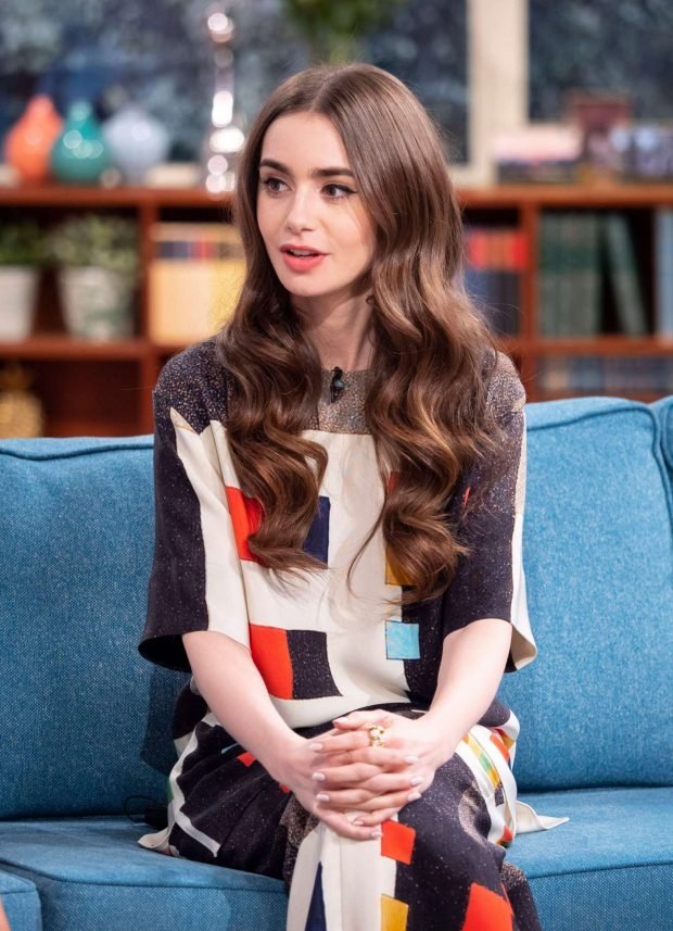 Lily Collins - On This Morning TV Show in London