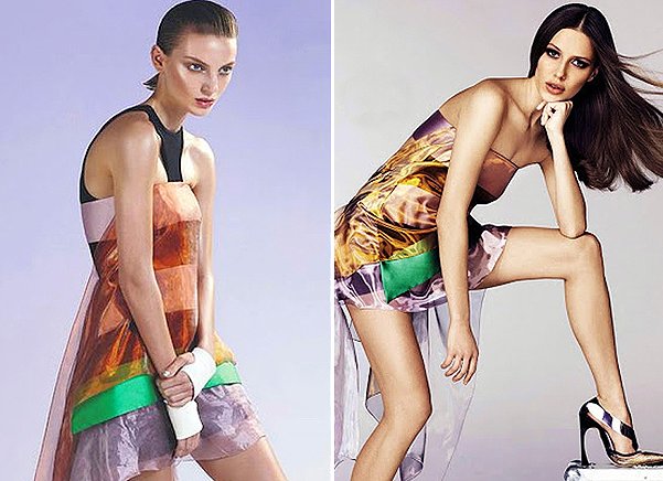 Модели из коллекции Caristian Dior весна-лето 2013 на на страницах журналов