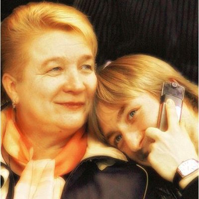 Евгений Плющенко с мамой