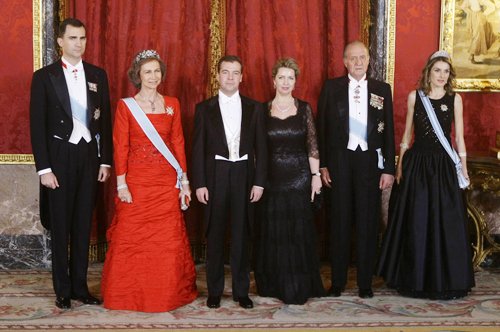 Дмитрий Медведев Светлана Медведева Испания Королева София Король Хуан Карлос Принц Фелипе Принцесса Летиция