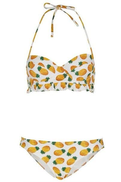 swimwear pineapple pineapple swimsuit pineappel pineapple print bikini bikini bottoms bikini top topshop: 