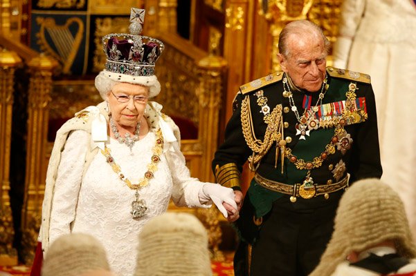 Королева и герцог Эдинбургский в Палате лордов