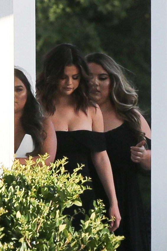 Selena Gomez - Spotted at her cousin's wedding in Los Angeles