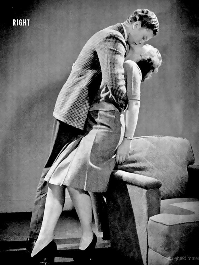 Руководство журнала LIFE 1940-х годов учит, как правильно целоваться