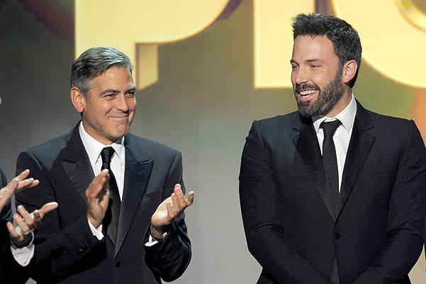 Бен Аффлек и Джордж Клуни на церемонии Critics Choice Awards-2013