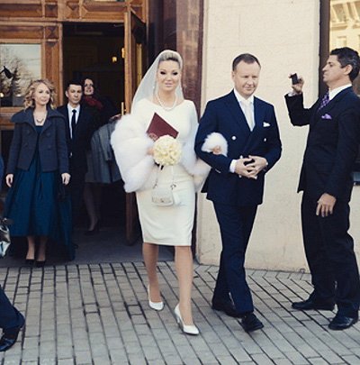 Мария Максакова и Денис Вороненков в день свадьбы