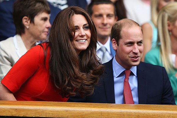 Герцогиня Кэтрин и принц Уилльям на теннисном турнире Уимблдон, июль 2015 год