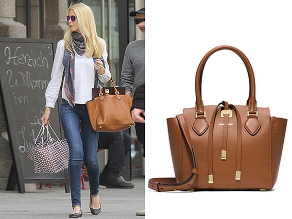 Клаудия Шиффер с сумкой Miranda Bag Michael Kors Collection, сумка Miranda Bag Michael Kors Collection
