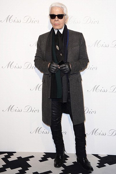 Карл Лагерфельд на выставке Miss Dior