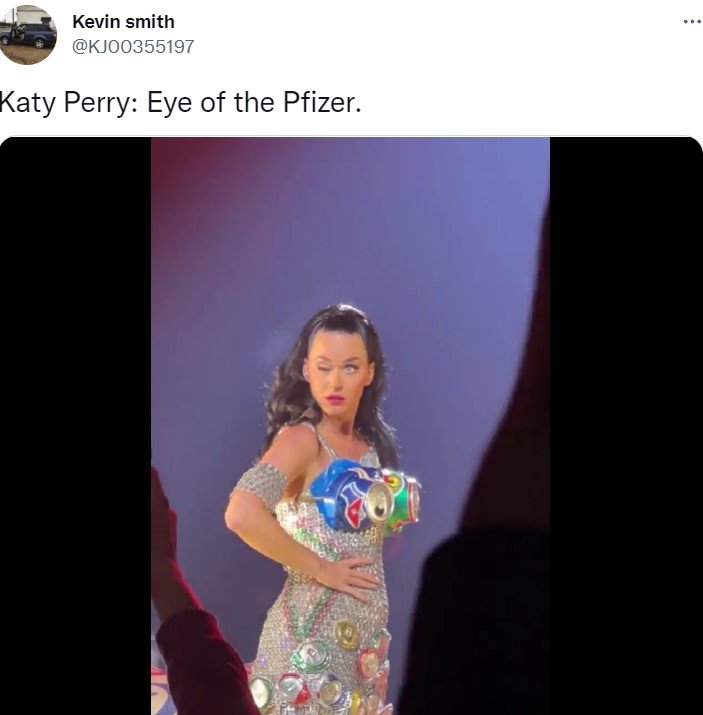 "Кэти Перри: Глаз Pfizer (вакцина от коронавируса)"