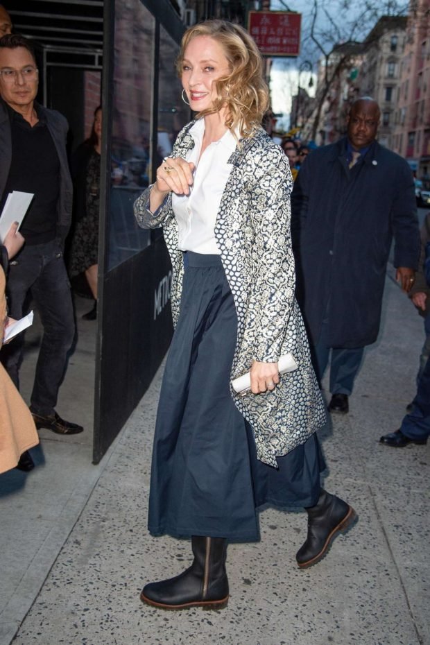 Uma Thurman: Arrives at the Chambers Premiere -06