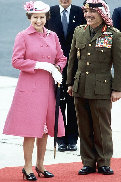 Королева Елизавета II во время визита в Иорданию в 1984 году