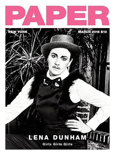 Лена Данэм на обложке нового номера Paper Magazine