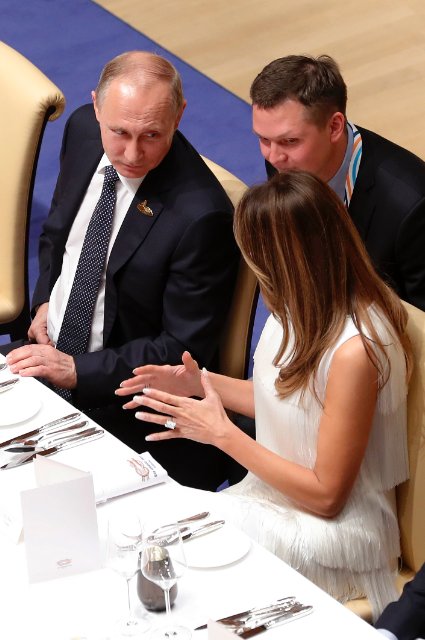 Владимир Путин и Мелания Трамп
