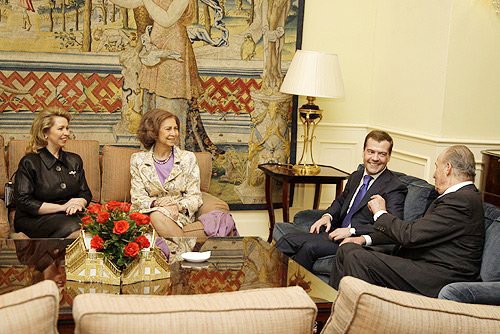 Дмитрий Медведев Светлана Медведева Испания Королева София Король Хуан Карлос