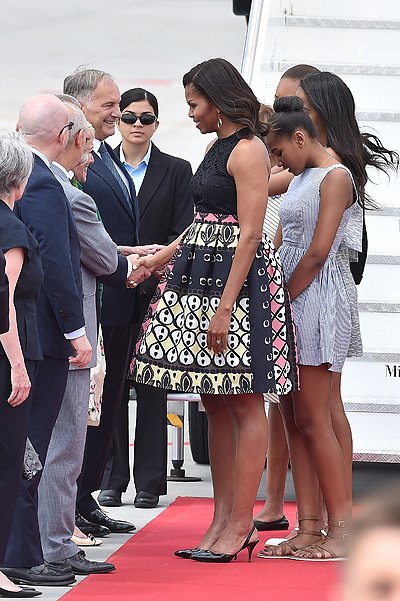 Мишель Обама с дочерьми