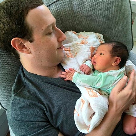 Марк Цукерберг с дочерью Августой