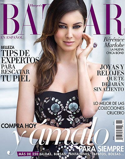 Беренис Марло на обложке испанского Harper's Bazaar