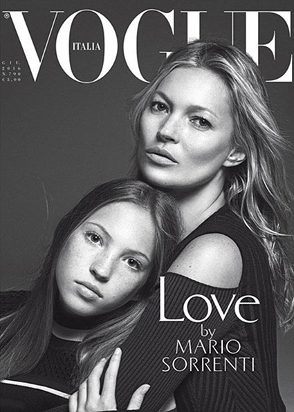 Лила Грэйс и Кейт Мосс на обложке Vogue 