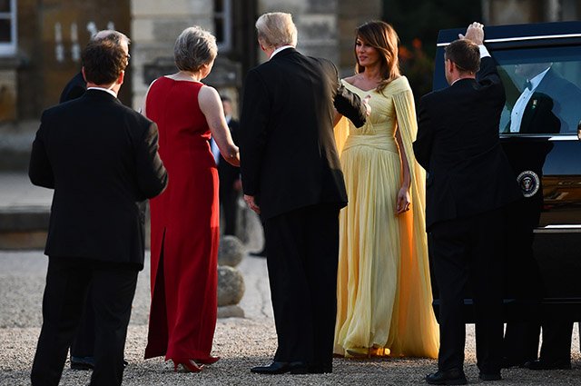 Мелания и Дональд Трамп в Бленхеймском дворце