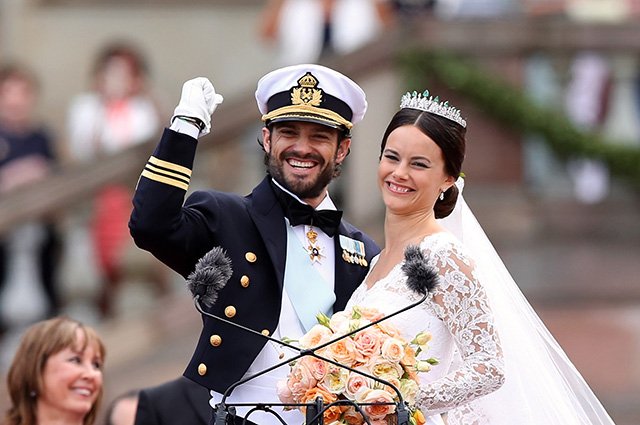 Принц Карл Филипп и принцесса София в день свадьбы