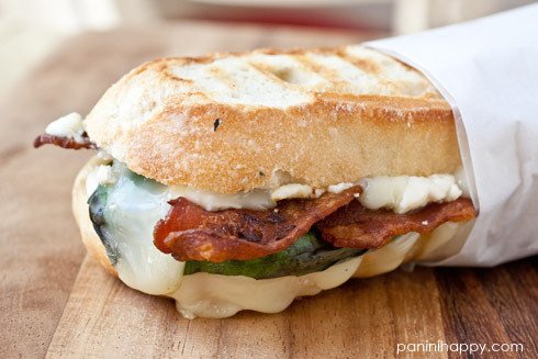 Brie, Basil, Bacon and Blue Panini