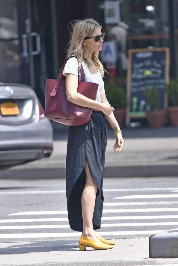Sienna Miller in Long Skirt - Out in NYC