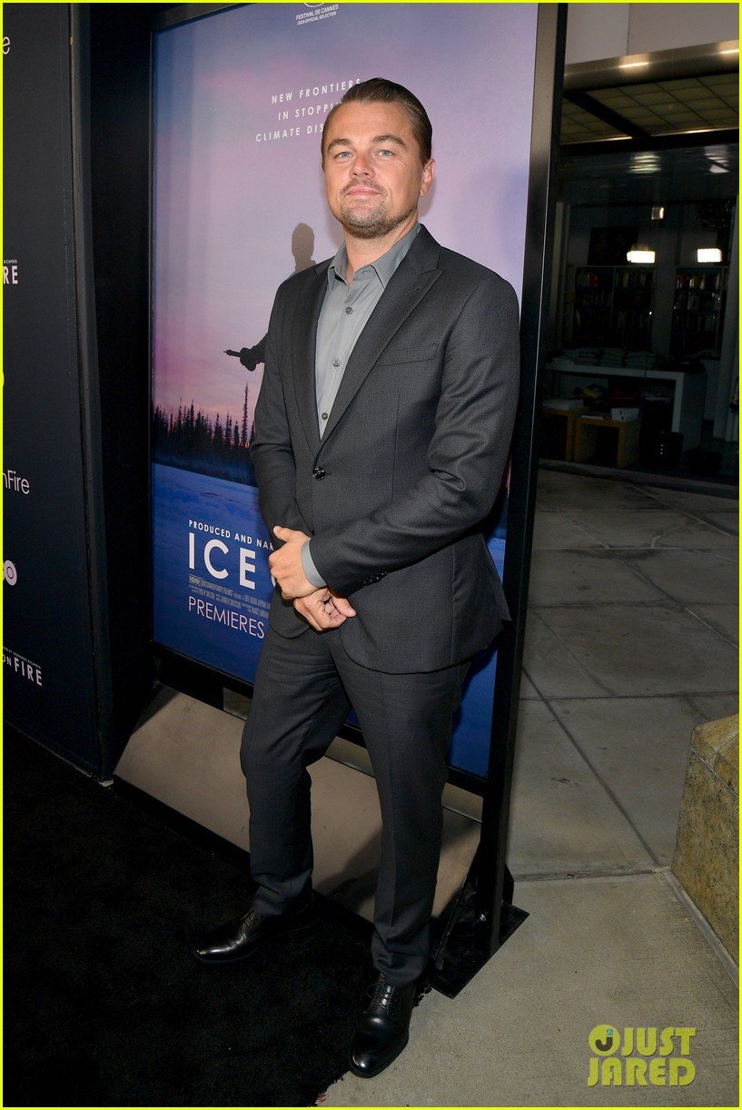 leonardo dicaprio suits up for hbo ice on fire premiere 034304204