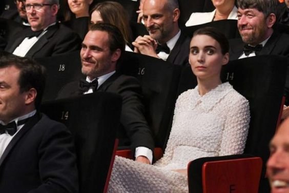 Joaquin Phoenix and Rooney Mara were rumoured to be hand in hand at the closing ceremony.