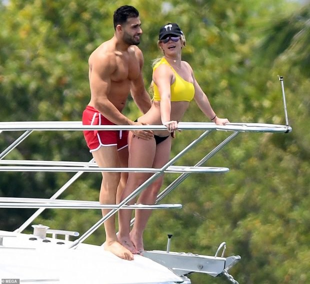 Britney Spears: Bikini candids on a Yacht in Miami -12