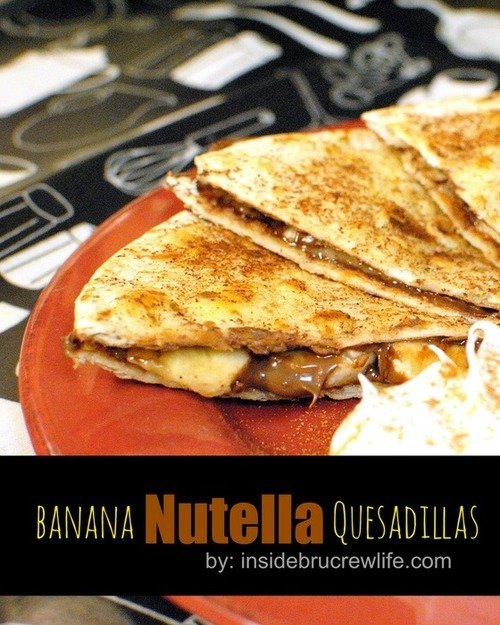 Banana Nutella Quesadillas