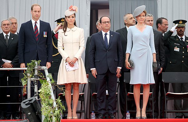 Принц Уилльям, Кэтрин, Франсуа Олланд и королева Матильда