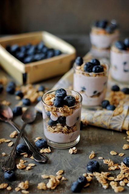 Mini Blueberry and Cherry Greek Yogurt Parfaits by How To: Simplify, via Flickr: 