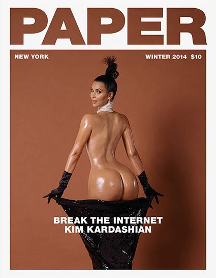 Ким Кардашьян на обложке Paper в 2014 году