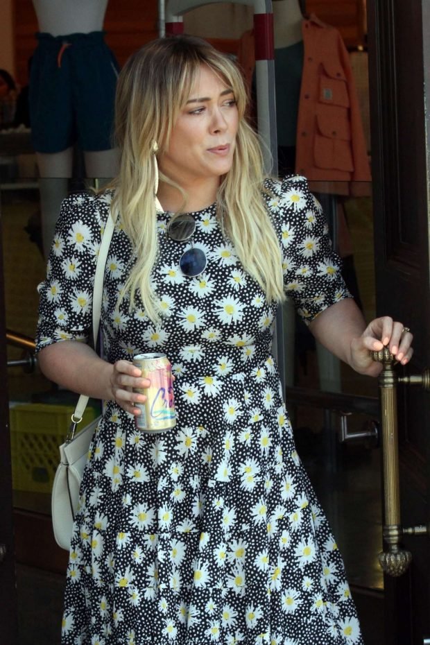Hilary Duff in Long Summer Dress - Out in Sherman Oaks