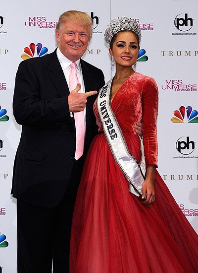 Дональд Трамп и Оливия Калпо Мисс Вселенная 2012