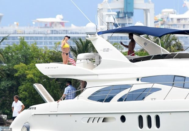 Britney Spears: Bikini candids on a Yacht in Miami -18