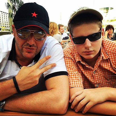 Максим Виторган с сыном Данилой