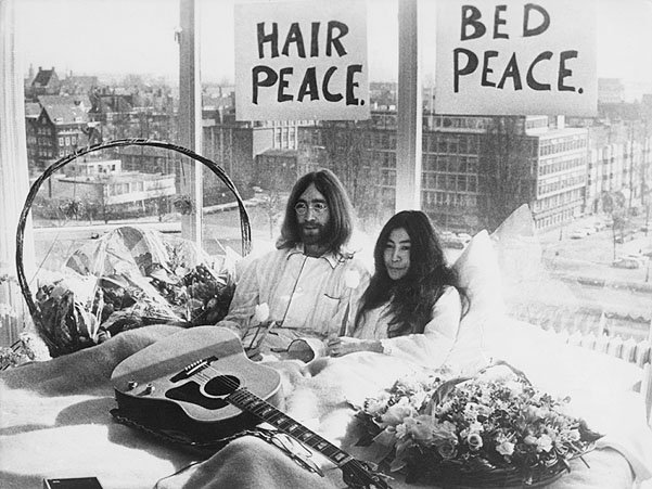 Bed-In Йоко Оно и Джон леннон