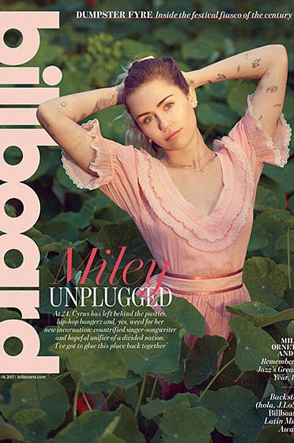 Майли Сайрус на обложке издания Billboard