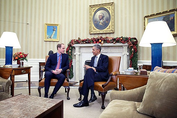 Принц Уилльям и Барак Обама