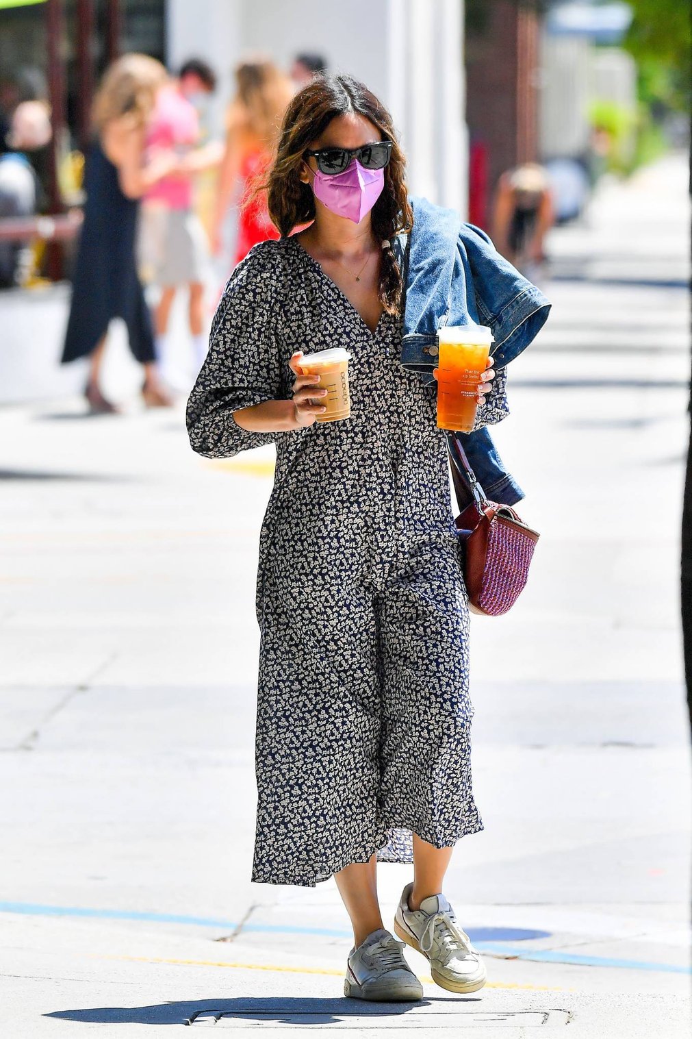Rachel Bilson 2021 : Rachel Bilson – In oversized dress out for coffee in Santa Monica-05
