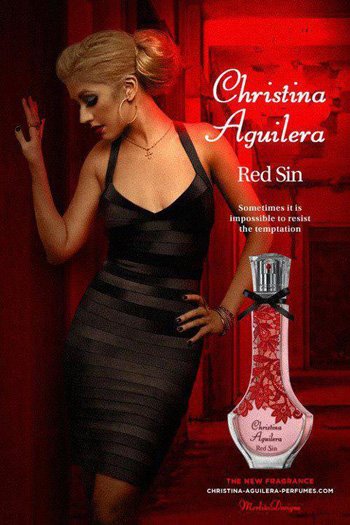 Кристина Агилера в рекламе парфюма Red Sin