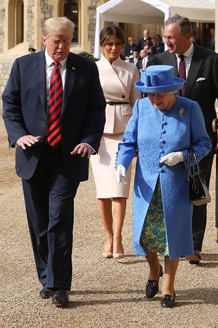 Мелания Трамп и Эндрю Форд, Дональд Трамп и королева Елизавета II