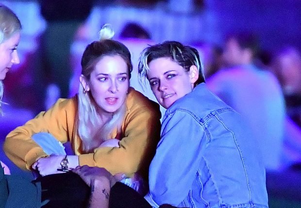 Kristen Stewart and Sarah Dinkin at Coachella in Indio