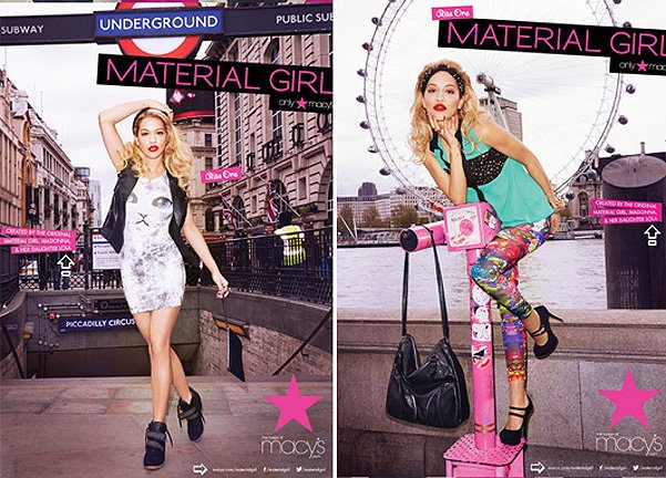 Рита Ора в кампании Material Girl