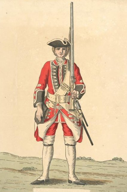 Солдат британской армии в 1742 году