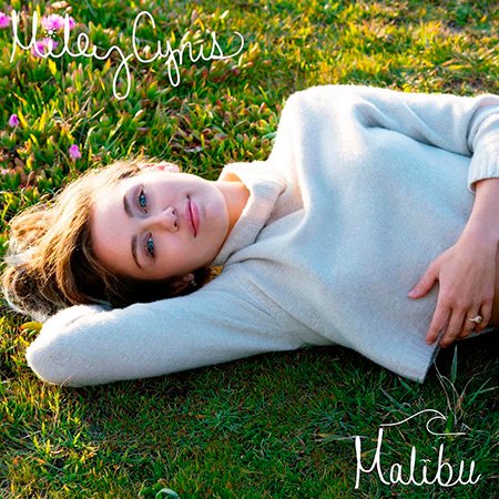 Майли Сайрус на обложке сингла Malibu