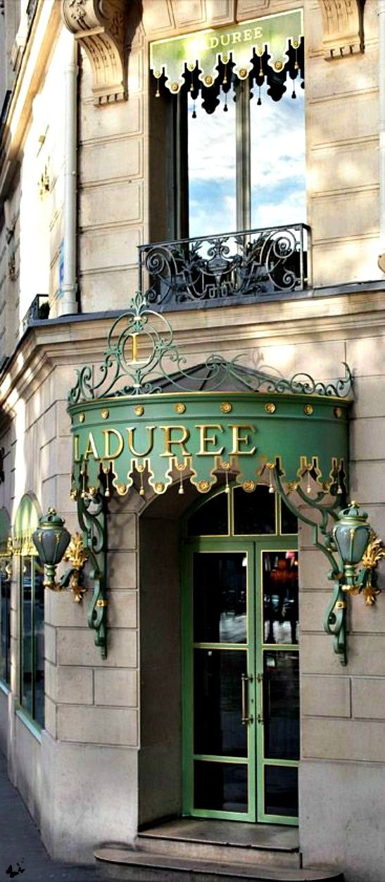 Laduree - Paris. One of the most fabulous tea rooms in the world with great tea and the most amazing array of beautiful desserts.: 
